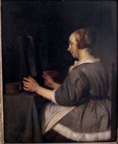 Girl at the Mirror by Gabriël Metsu