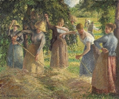 Hay Harvest at Éragny by Camille Pissarro