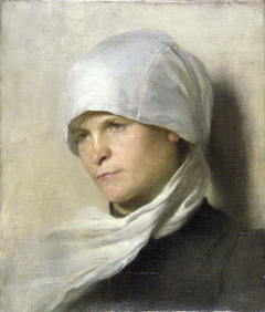 Head of a Woman with Kerchief by Jenő Gyárfás