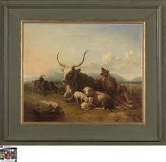 Herder met kudde by Eugène Verboeckhoven