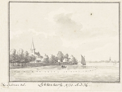 Het dorp Lekkerkerk aan de Lek by Hendrik Spilman