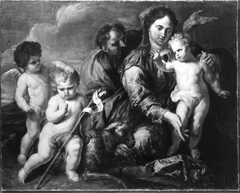 Holy Family with St John and an Angel by Caspar Jacob van Opstal the Younger