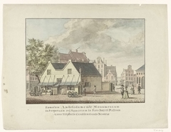 Hoofdwacht van de landsmilitie op de Botermarkt te Amsterdam, 1787 by Unknown Artist