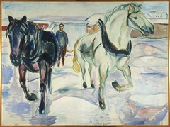 Horse Team in Snow by Edvard Munch