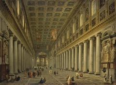 Interior of S. Maria Maggore in Rome by Giovanni Paolo Panini