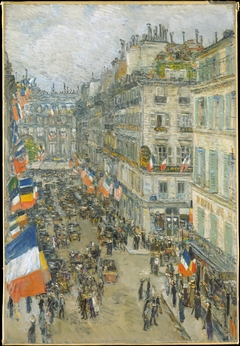 July Fourteenth, Rue Daunou, 1910 by Childe Hassam