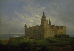 Kronborg set fra nordbastionen by Ferdinand Richardt