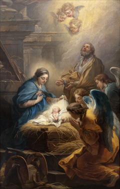 L'adoration des anges by Charles-André van Loo