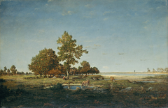 Landscape with a clump of trees by Théodore Rousseau