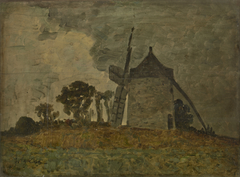 Landscape with a Windmill by Johan Jongkind