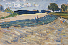 Landschaft mit gelbem Feld by Wassily Kandinsky