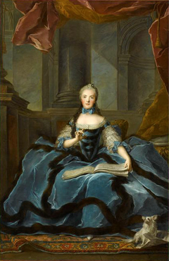 Madame Adélaïde tenant un livre de musique by Jean-Marc Nattier