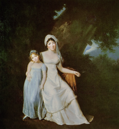 Madame de Staël avec sa fille Albertine by Marguerite Gérard