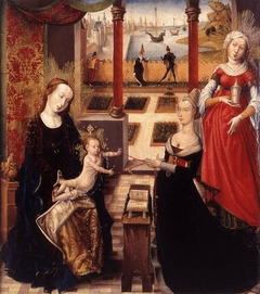 Madonna and Child with Donor. and Mary Magdalene by Master of the View of Ste-Gudule