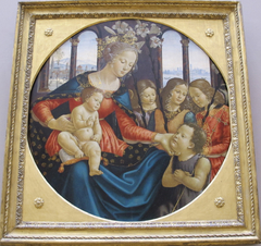 Madonna and Child with St. John the Baptist and Three Angels by Domenico Ghirlandaio