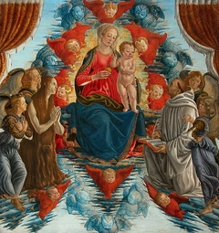 Madonna and Child with St. Mary Magdalene, St. Bernard, Angels, Cherubim and Seraphim by Francesco Botticini