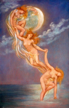 Moonbeams dipping into the Sea by Evelyn De Morgan