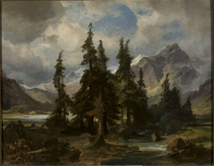 Mountain landscape from Norway by Friedrich Preller the Younger