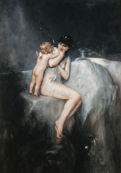 Nymph and Cupid by Nikolaos Gyzis