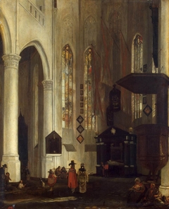 Old Church (Oudekerk) in Delft by Emanuel de Witte