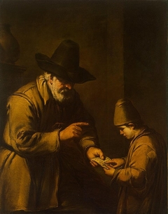 Old Man Teaching a Boy to Read by Antonio de Puga