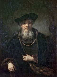 Old Man with Fur Coat by Rembrandt