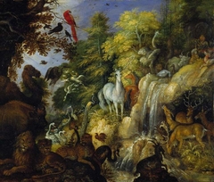 Orpheus with beasts and birds by Roelant Savery