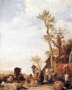 Peasant Family with Animals by Paulus Potter