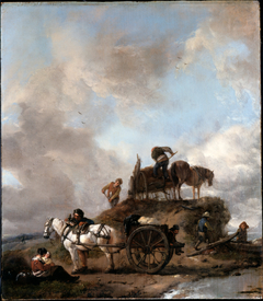 Peasants in the Fields: Hay Harvest by Philips Wouwerman