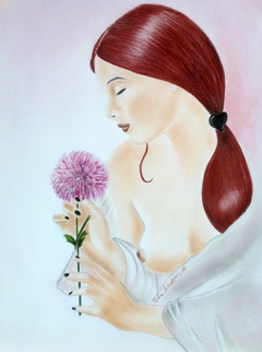 Peony Soft pastel by Ida Ambrosio