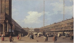 Piazza di San Marco, looking towards the Church of San Geminiano by Canaletto