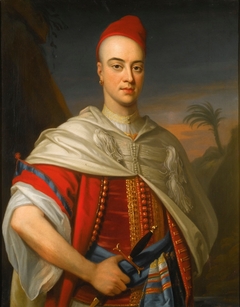 Portrait of a Gentleman in Moroccan dress, probably John Montagu, 2nd Duke of Montagu (1690-1749) by Enoch Seeman