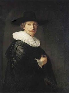 Portrait of a Standing Man in Doorway by Rembrandt