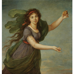 Portrait of a Young Woman as Atalanta, said to be the Artist's Daughter by Elisabeth Louise Vigée Le Brun