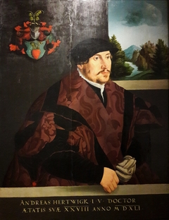 Portrait of Andreas Hertwigk, patrician of Wrocław. by Hans Muelich