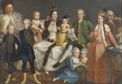 Portrait of David George van Lennep, Chief Merchant of the Dutch Factory at Smyrna (Izmir) and his Wife and Children by Unknown Artist