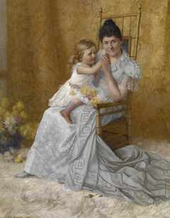 Portrait of Martha Wysor Marsh and Son John Edwin by John O. Adams