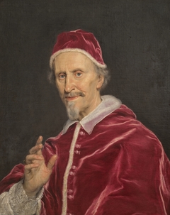 Portrait of Pope Clement IX Rospigliosi blessing by Giovanni Battista Gaulli