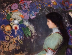 Portrait of Violette Heymann by Odilon Redon