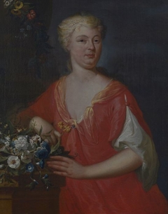 Portret van Sarah Bosch (1707-?) by Dionys van Nijmegen