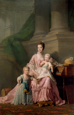 Queen Charlotte (1744-1818) with her two Eldest Sons by Allan Ramsay