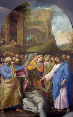 Raising of Lazarus by Girolamo Muziano