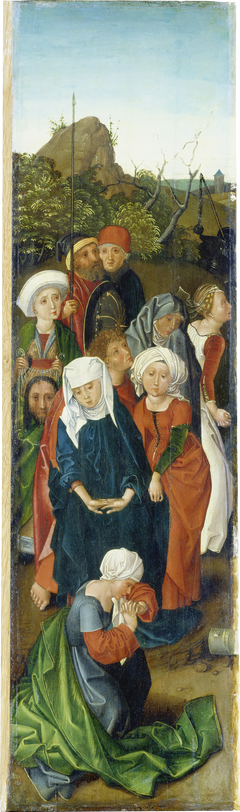 Raising of the Cross (Left Wing of the Triptych) by Anonymous