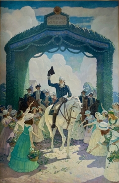 Reception to Washington on April 21, 1789, at Trenton on his way to New York to Assume the Duties of the Presidency of the United States by N.C. Wyeth