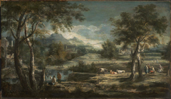 River Landscape with Mountains by Jacob de Heusch