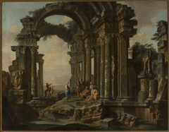 Roman ruins by Giovanni Paolo Panini