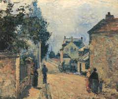 Rue de L´Hermitage, Pontoise by Camille Pissarro