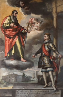 Saint Ferdinand presenting to Saint Paul the foundation of the Dominican convent of Córdoba by Antonio del Castillo y Saavedra