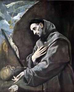 Saint Francis of Assisi in meditation by El Greco