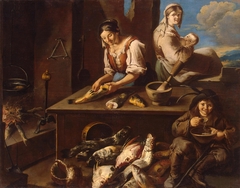 Scene in the Kitchen by Giacomo Francesco Cipper